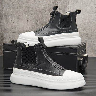 Botas Blancas de Hombre Invierno Terciopelo con Suela Gruesa - Image 11