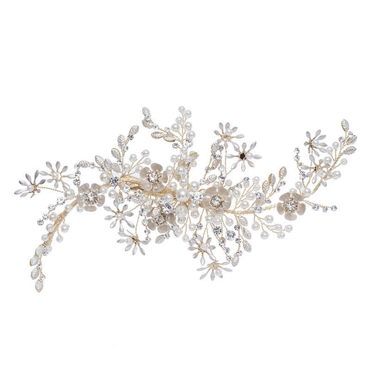 Diadema Nupcial Artesanal con Clip Lateral para Novia - Image 2