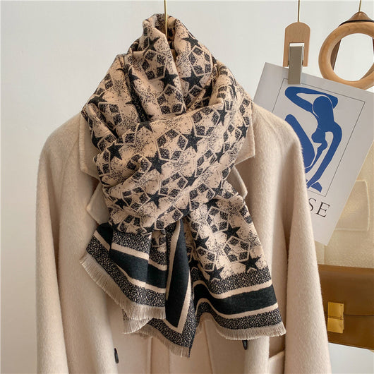 Bufanda Térmica Estrella Otoño-Invierno en Cashmere Artificial Premium