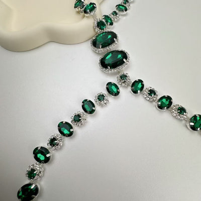 Cadena de Pecho Hip-hop Verde Diamante - Estilo Urbano Moderno - Image 4