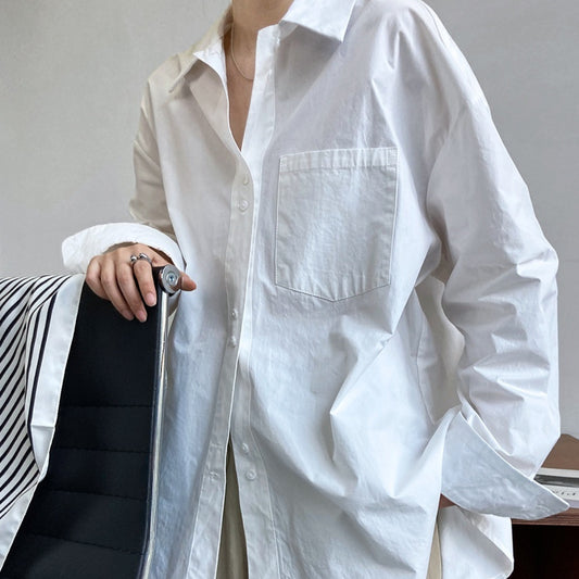 Blusa Casual Francesa de Color Liso para Mujer