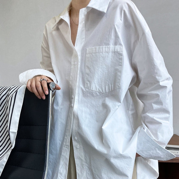 Blusa Casual Francesa de Color Liso para Mujer