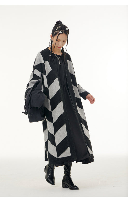 Suéter Holgado Reductor con Corte Oblicuo - Chaqueta Casual Gruesa - Image 14
