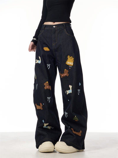 Pantalones Jeans Anchos Patchwork Salchicha Mujer - Casual y Cómodo - Image 13