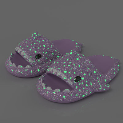 Pantuflas Tiburón con Luz Nocturna Diseño Noche Estrellada - Zapatillas de Casa para Parejas - Image 12