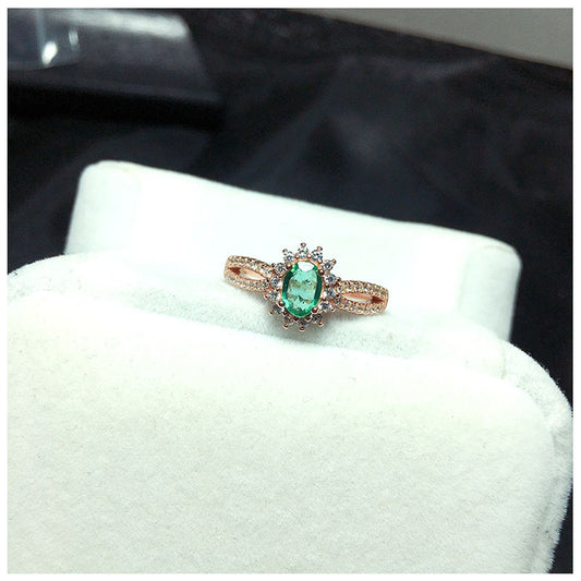 Anillo de Esmeralda Natural para Mujer - Elegancia y Personalidad - Image 2