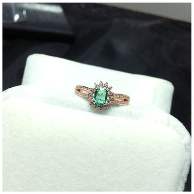 Anillo de Esmeralda Natural para Mujer - Elegancia y Personalidad - Image 2
