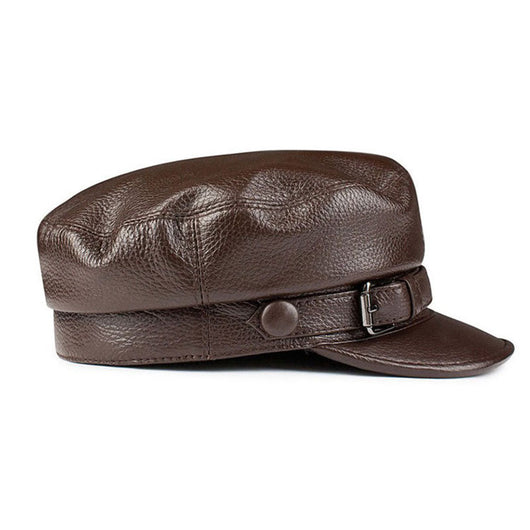 Boina Retro de Cuero Genuino para Hombre y Mujer - Image 5