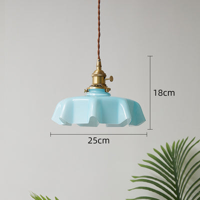 Lámpara Colgante Nórdica Pétalos de Cristal y Latón Cremoso - Image 11