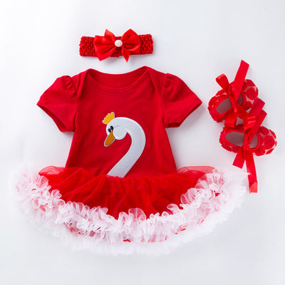 Conjunto de 3 Piezas para Bebé: Vestido, Zapatos y Accesorios para el Cabello - Image 8