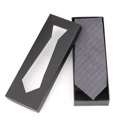 Corbata de Piel de Serpiente Negra para Hombre con Estuche de Presentación - Image 7