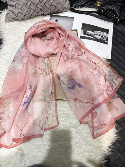 Pañuelo de Seda Mulberry con Estampado Digital - Ligero y Fluido para Verano - Image 17