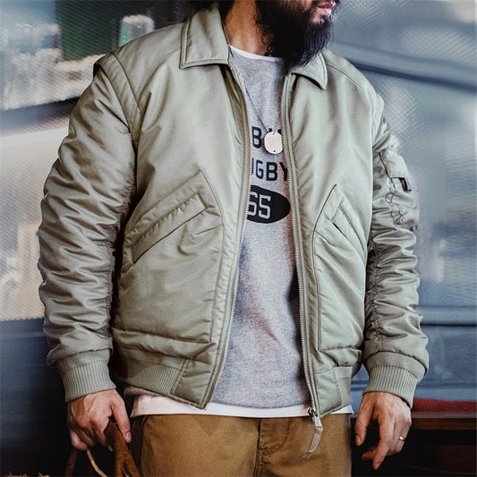 Chaqueta Bomber Retro Americana para Hombre - Image 2