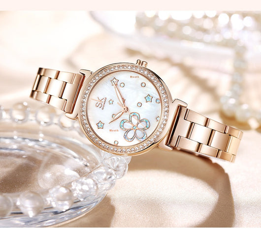 Reloj de Cuarzo para Mujer con Correa de Acero y Diamantes - Image 8
