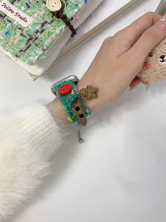 Pulsera Navideña de Peluche - Correa Festiva para Otoño e Invierno - Image 21