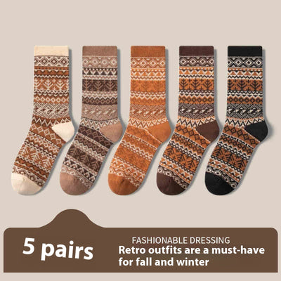Calcetines Étnicos Retro Desodorizantes para Mujer - Image 22