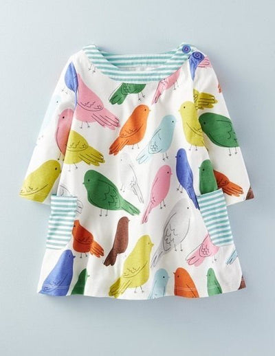 Vestido Infantil Estampado Manga Larga para Otoño e Invierno - Image 10