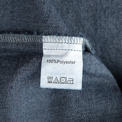 Camisa Denim Azul Oscuro Lavado - Diseño Casual con Cordones y Lazo - Image 11