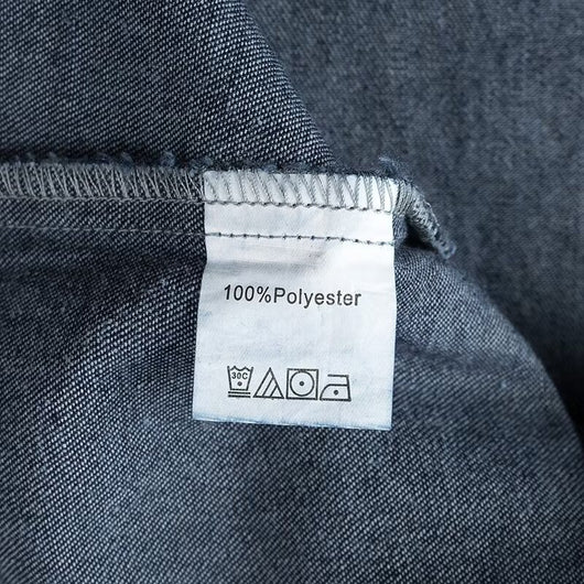 Camisa Denim Azul Oscuro Lavado - Diseño Casual con Cordones y Lazo - Image 11
