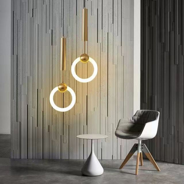 Lámpara Colgante U Minimalista Nórdica para Mesita de Noche