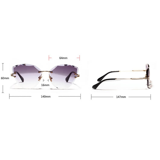 Gafas de Sol Retro Cat Eye para Mujer con Corte Diamante - Image 7