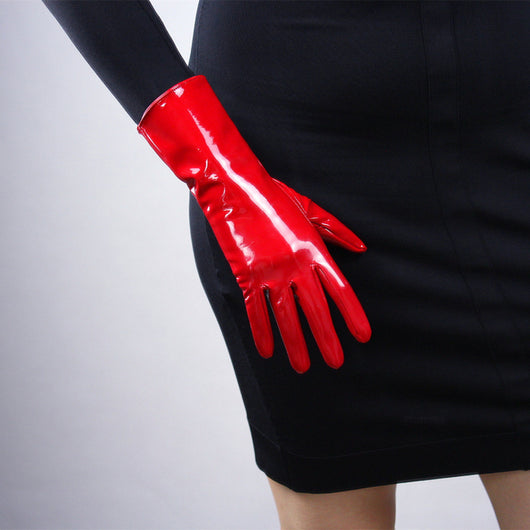 Guantes de Cuero PU Brillante Largos con Ajuste al Codo - Image 33