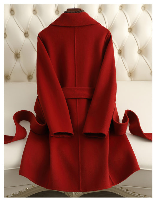 Abrigo Reversible de Cachemira Mediano para Mujer - Image 17