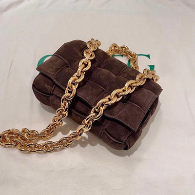 Bolsa Tejida Cuadrada con Cadena Metálica - Image 9