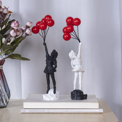 Escultura Decorativa Niña con Globo - Resina para Sala de Estar - Image 4