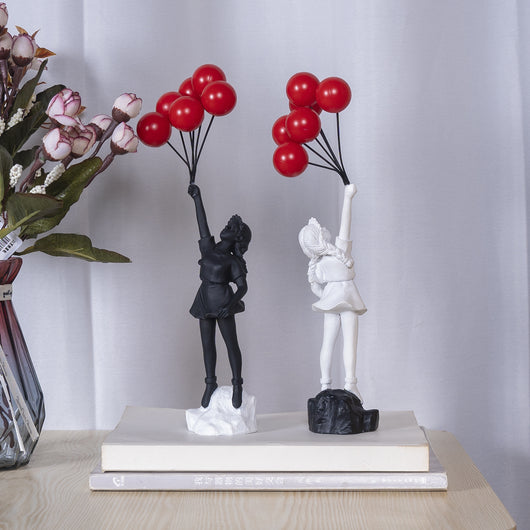 Escultura Decorativa Niña con Globo - Resina para Sala de Estar - Image 4