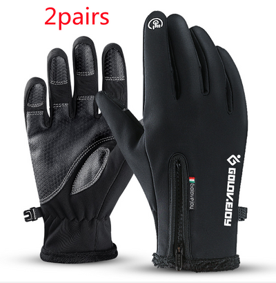 Guantes Moto Invierno Forrados Térmicos Impermeables Pantalla Táctil Agarre Antideslizante - Image 8