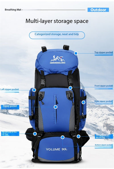 Mochila de Viaje 90L Impermeable para Senderismo y Trabajo - Image 6