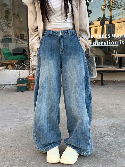 Jeans Machete Desgastados Lavados para Mujer Corte Holgado Tendencia - Image 13