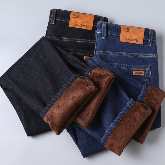 Pantalones Vaqueros Térmicos Gruesos para Hombre - Abrigo Invierno - Image 10