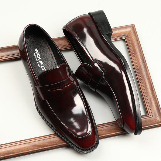 Zapatos Formales de Cuero Charolado con Punta Cuadrada para Hombre - Image 3