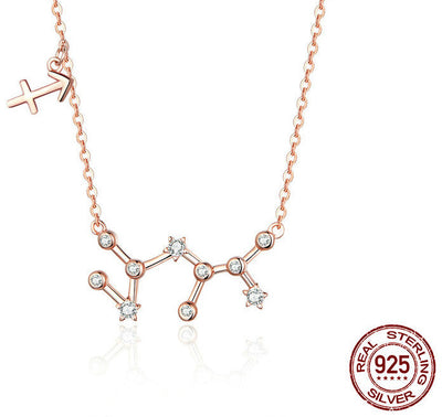 Collar Constelaciones Zodiacales Plata 925 Baño Oro Rosa - Image 8