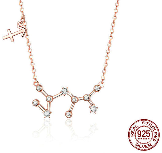 Collar Constelaciones Zodiacales Plata 925 Baño Oro Rosa - Image 8