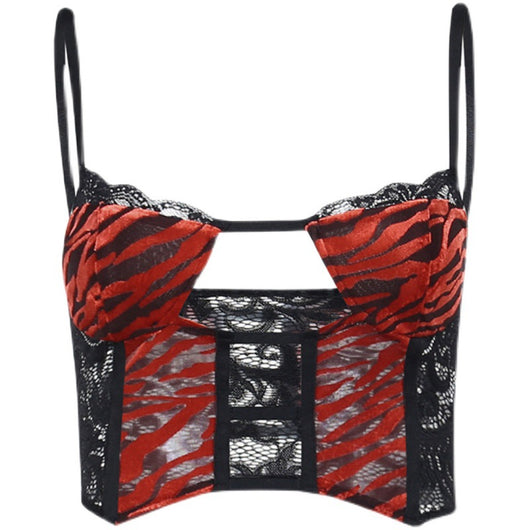 Camiseta Cropped Estampado Cebra con Diseño de Ombligo Calado - Image 6