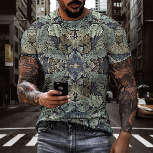 Camiseta 3D Estampado Digital Plantas Hombre y Mujer Manga Corta Deportiva - Image 8