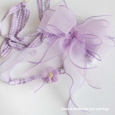 Ropa de Tracción a Cuadros Morados para Perros y Gatos - Image 8
