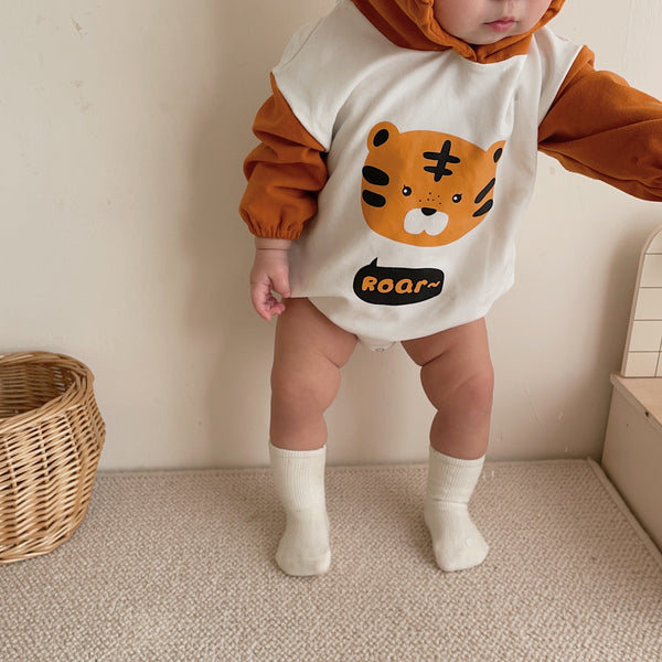 Enterizo con Capucha Estampado Tigre Bebé - Diseño Versátil y Adorable