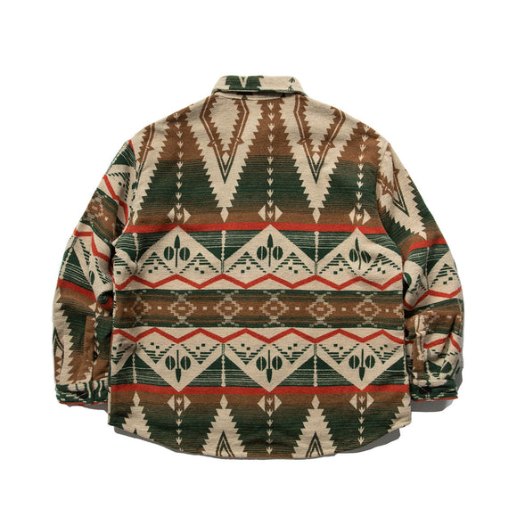 Camisa de Lana Estilo Retro Étnico Japonés