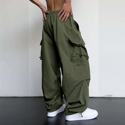 Pantalón Overol Hombre Nylon Secado Rápido Cintura Alta Pierna Ancha - Image 16