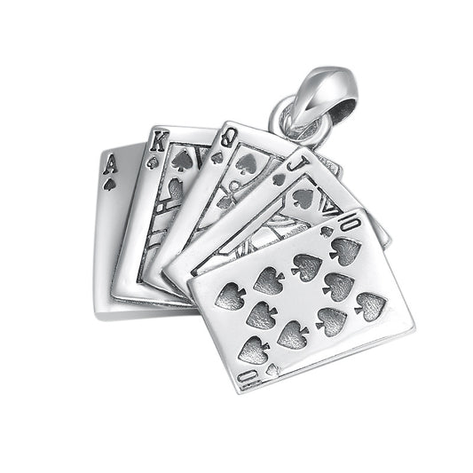 Dije de Plata Esterlina S925 Diseño Poker Versátil y Moderno - Image 2