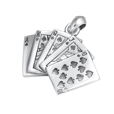 Dije de Plata Esterlina S925 Diseño Poker Versátil y Moderno - Image 2