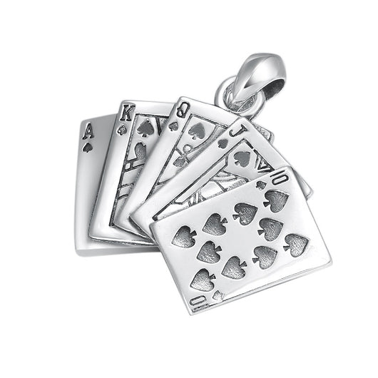 Dije de Plata Esterlina S925 Diseño Poker Versátil y Moderno - Image 2