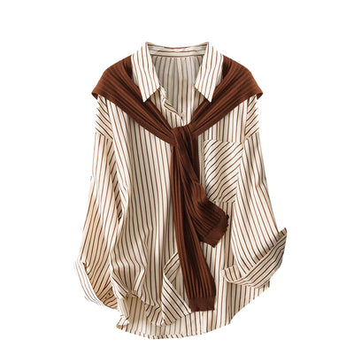 Camisa Chal Francesa Oversize para Mujer - Image 5