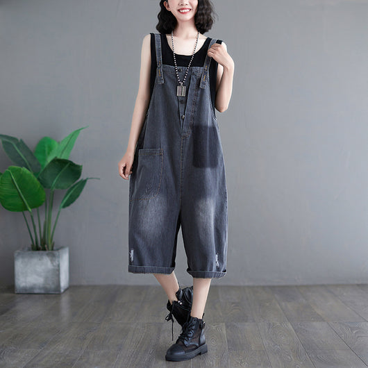Overol Denim Talla Grande para Mujer - Diseño Holgado y Casual - Image 7