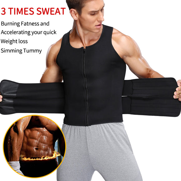 Chaleco Sauna Reductor de Cintura con Doble Faja - Corset Deportivo Moldeador Corporal