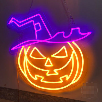 Linterna Decorativa de Calabaza Neón para Halloween - Image 2